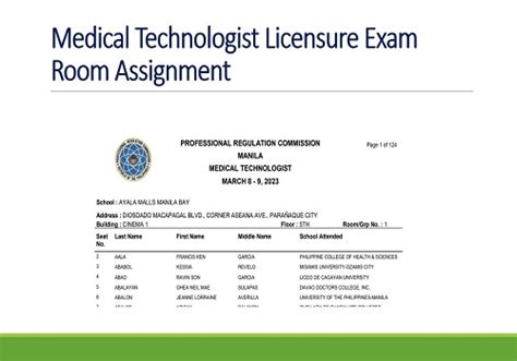 www.prc.gov.ph room assignment 2024|PRC Board Exam Room Assignment 2023 Schedule Jan/Feb Date Wise .